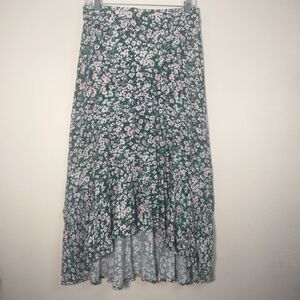 Talbots Ditsy Floral High-Low Flounce Skirt